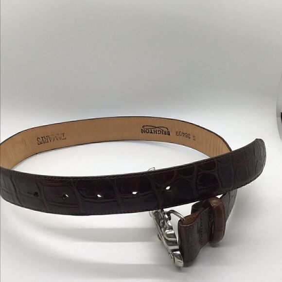 Vintage Brighton Brown Croc Finish Belt - Picture 6 of 8